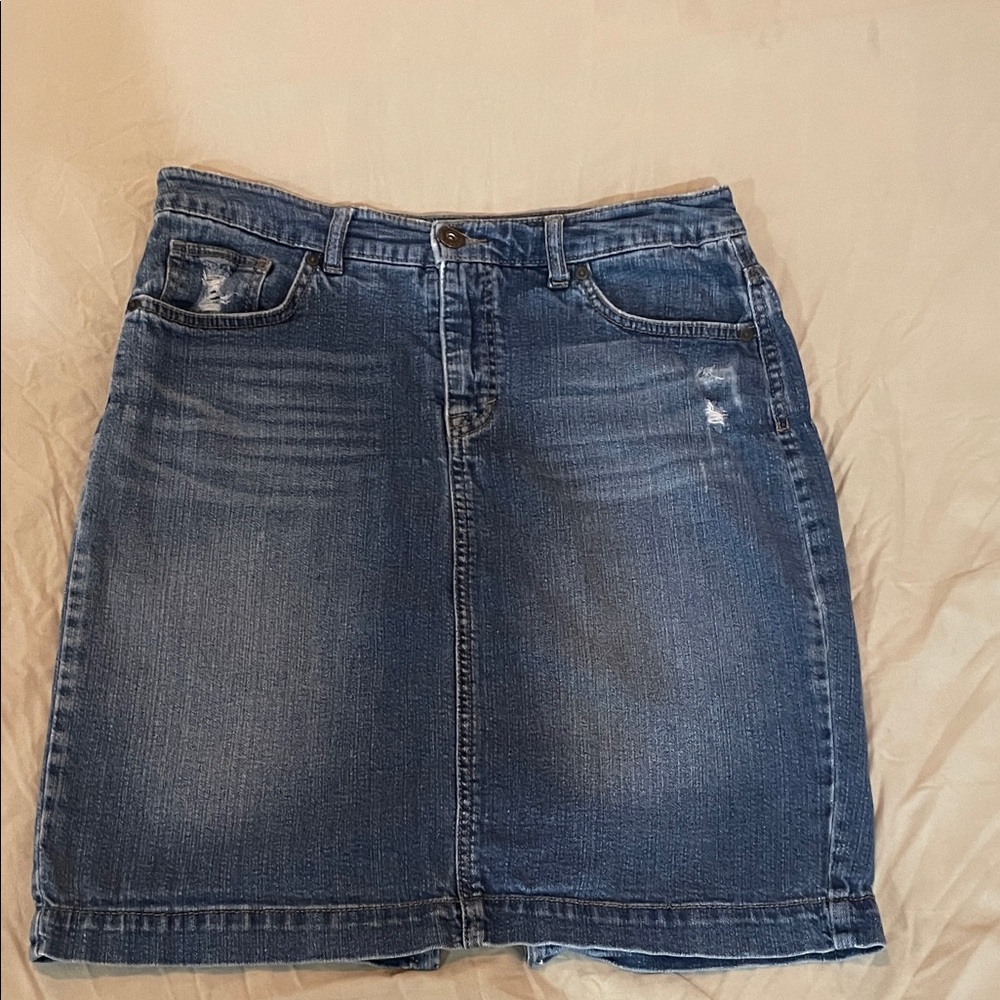 Style & Co. Dark Blue Denim Pencil Skirt